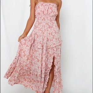 Hello Molly blush pink maxi dress